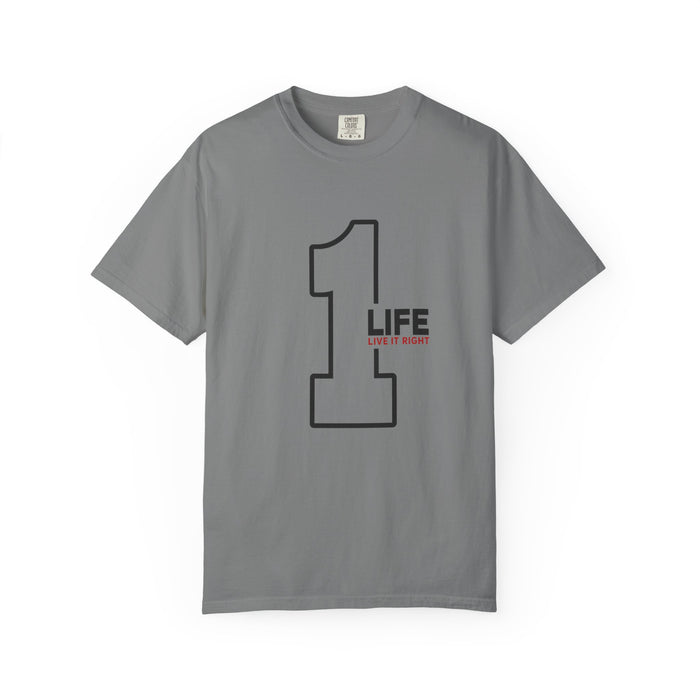 1 Life "Live It Right" T-Shirt — Minimalist Motivational Tee