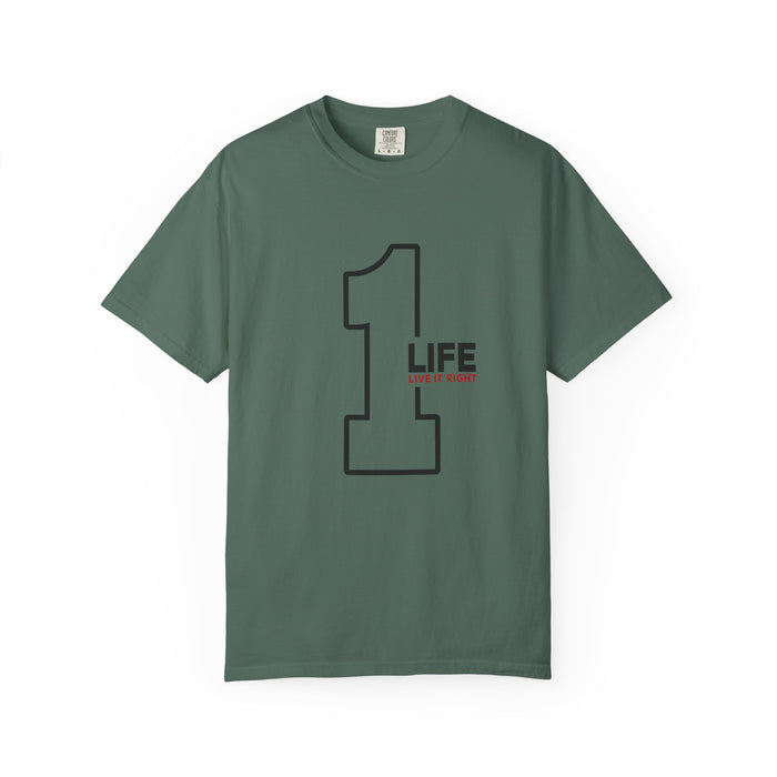 1 Life "Live It Right" T-Shirt — Minimalist Motivational Tee