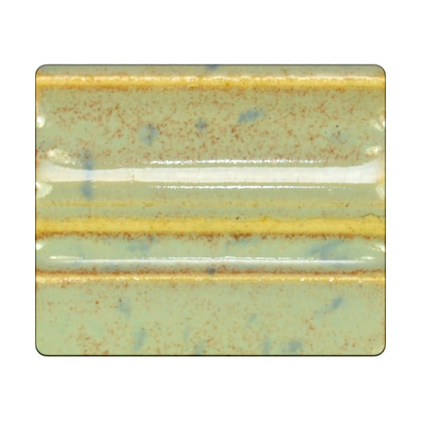 Spectrum’s 1181 Textured Cloud Burst produces a pale green and yellow finish. Amaranth Stoneware Canada