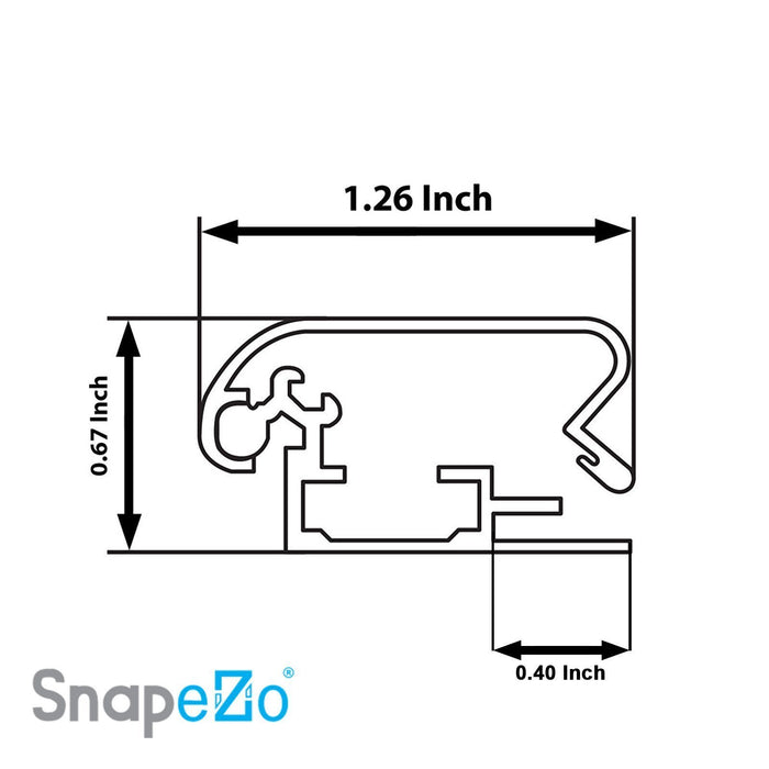 11x17 White Snapezo® Snap Frame - 1.25" Profile