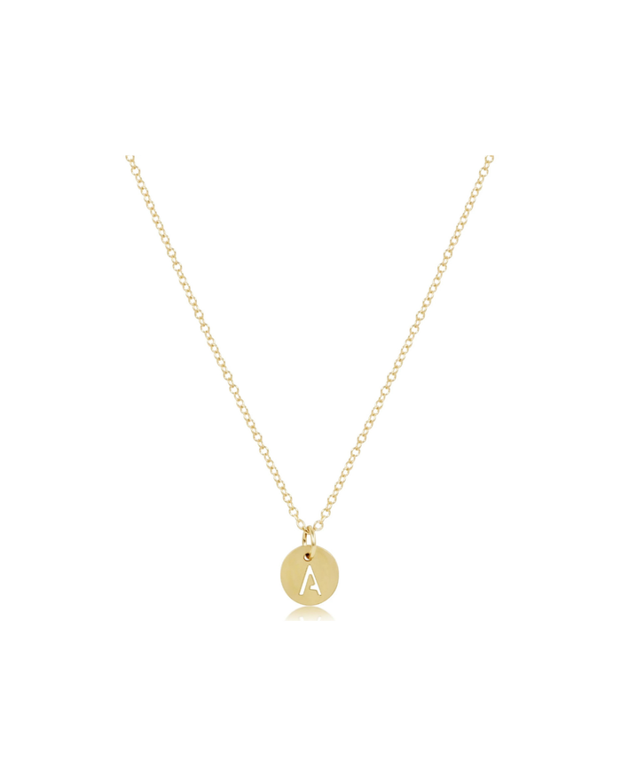 16" Necklace Gold - Respect Small Gold Disc