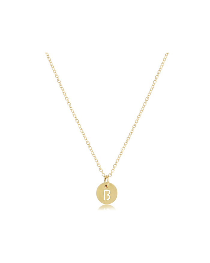16" Necklace Gold - Respect Small Gold Disc