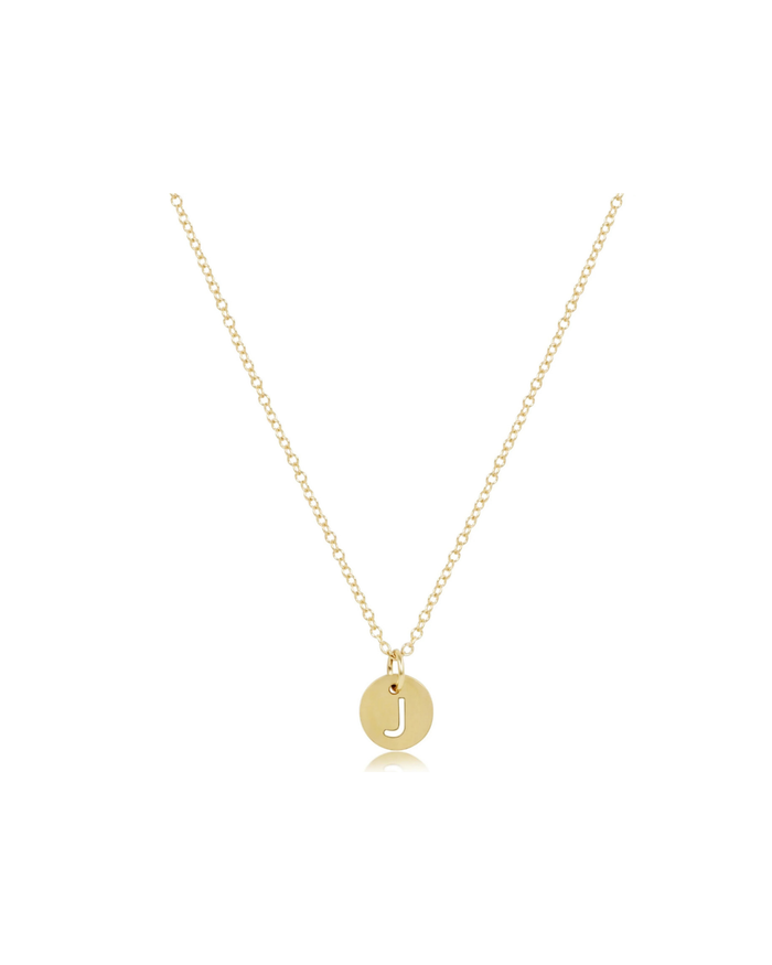 16" Necklace Gold - Respect Small Gold Disc