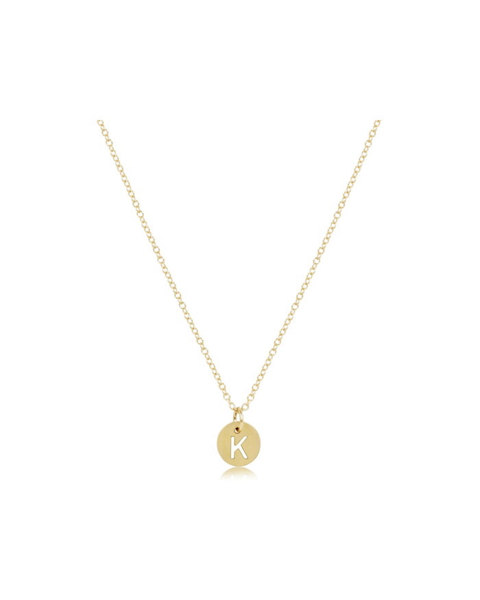 16" Necklace Gold - Respect Small Gold Disc