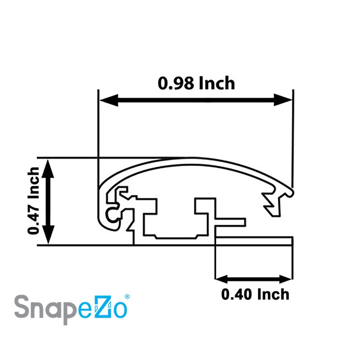 20x30 Black SnapeZo® Snap Frame - 1 Inch Profile