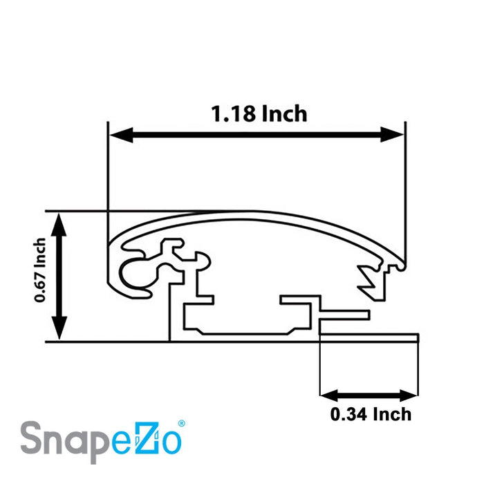24x36 Yellow SnapeZo® Snap Frame - 1.2 Inch Profile