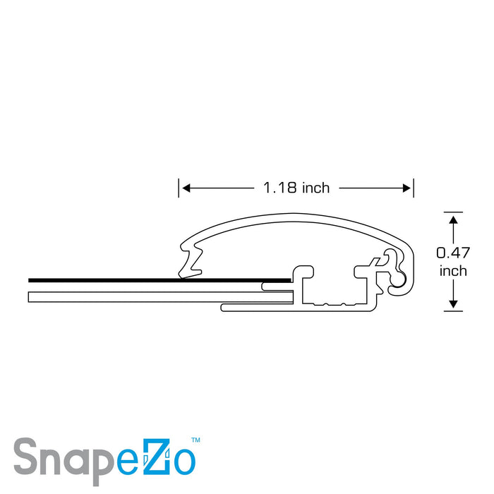 27x40 Black SnapeZo® Snap Frame - 1.2" Profile