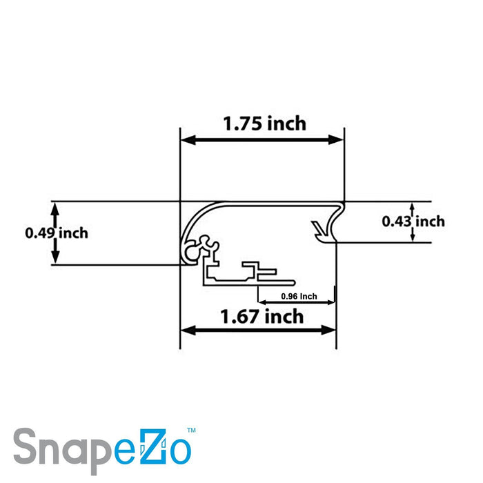 32x48 Black SnapeZo® Snap Frame - 1.7" Profile