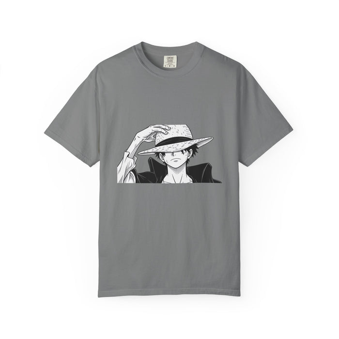 Anime Straw Hat Pirate T-Shirt – Minimal Luffy Illustration Tee