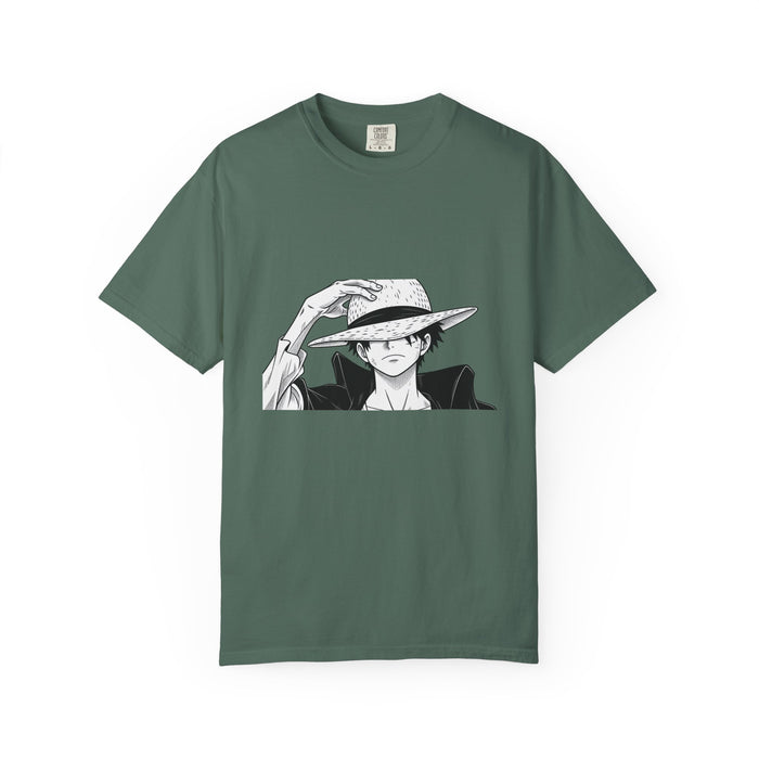 Anime Straw Hat Pirate T-Shirt – Minimal Luffy Illustration Tee