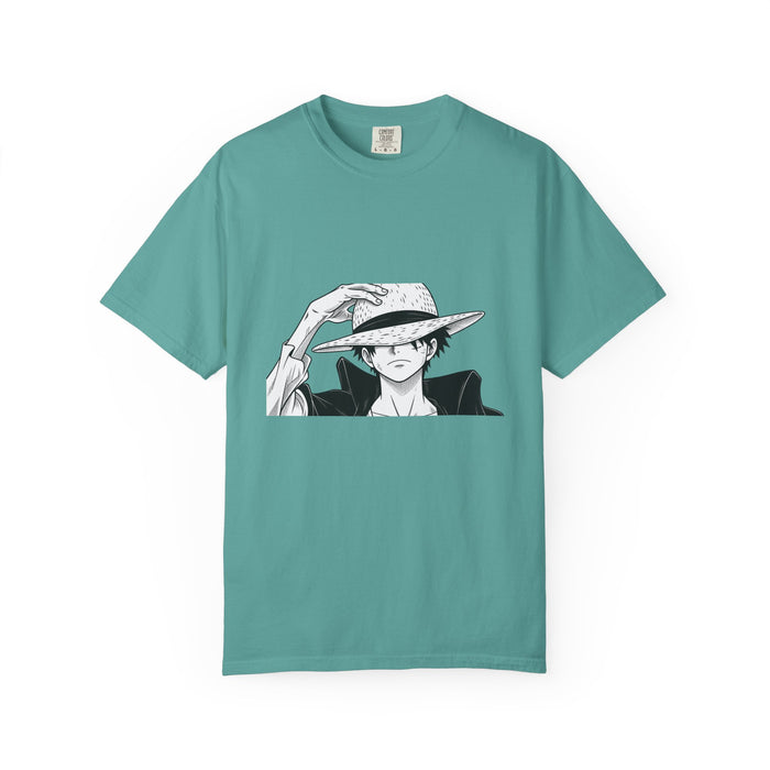 Anime Straw Hat Pirate T-Shirt – Minimal Luffy Illustration Tee