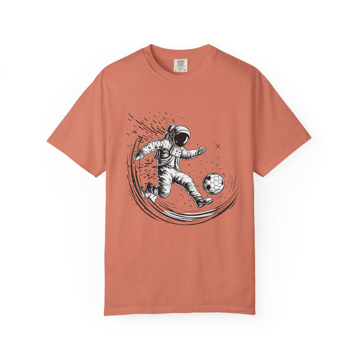 Astronaut Soccer T-Shirt — Space Football Graphic Tee