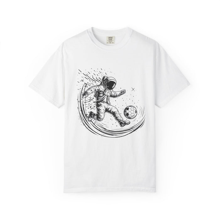 Astronaut Soccer T-Shirt — Space Football Graphic Tee