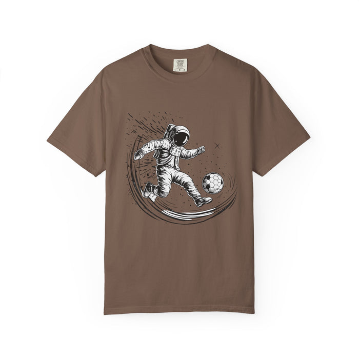 Astronaut Soccer T-Shirt — Space Football Graphic Tee