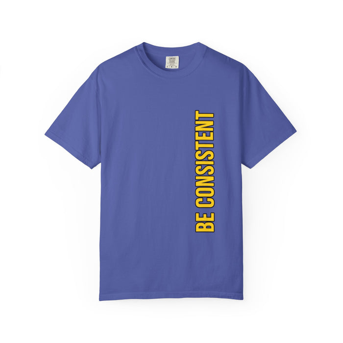Be Consistent Vertical Graphic T-Shirt — Motivational Fitness Tee