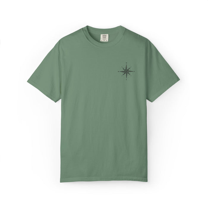Compass Rose Pocket T-Shirt — Minimal Nautical Graphic Tee