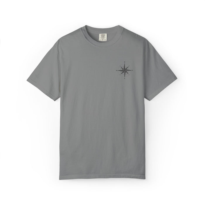 Compass Rose Pocket T-Shirt — Minimal Nautical Graphic Tee