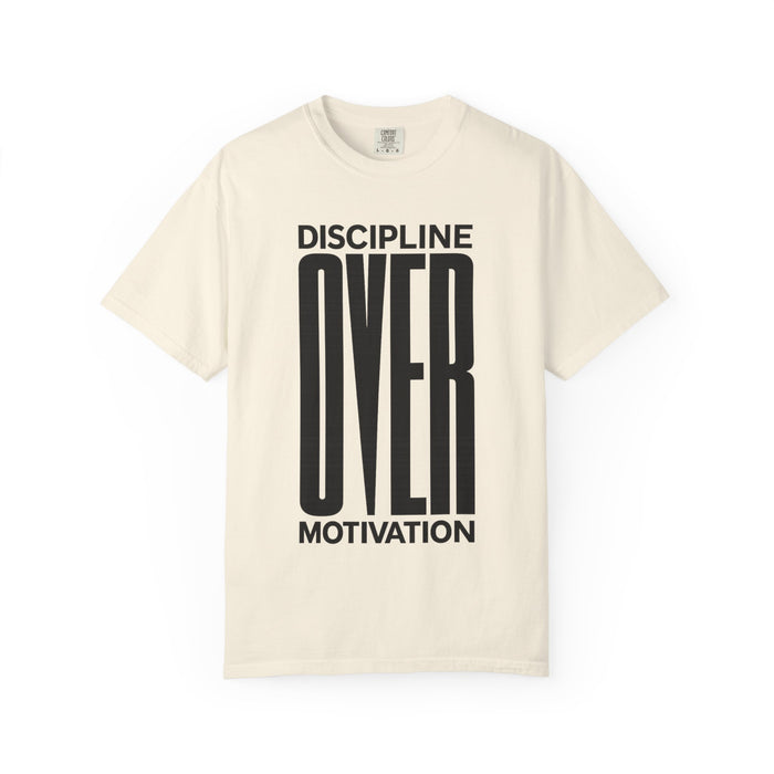 Discipline Over Motivation T-Shirt — Motivational Fitness Tee