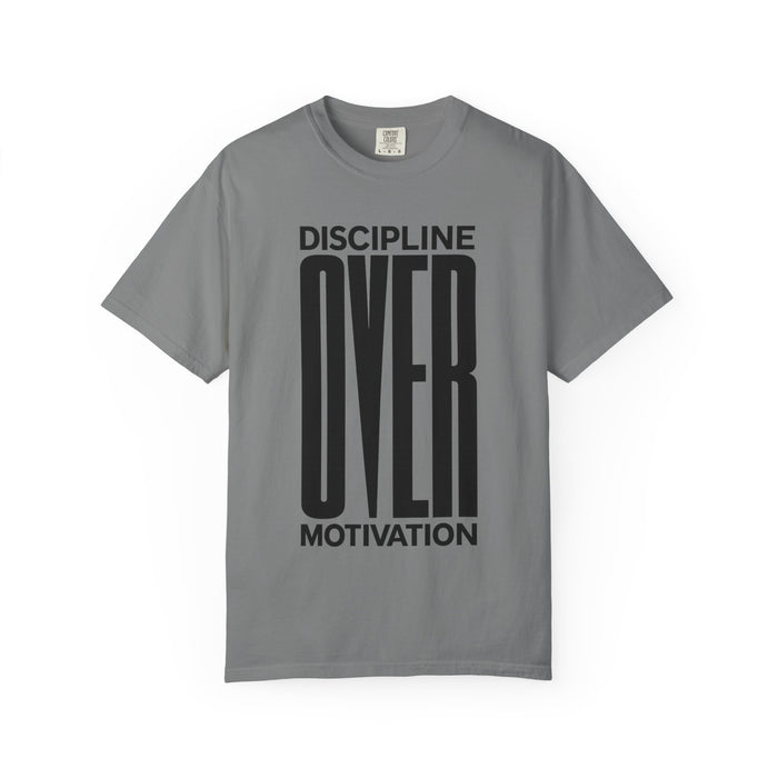 Discipline Over Motivation T-Shirt — Motivational Fitness Tee