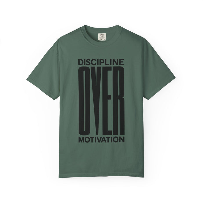 Discipline Over Motivation T-Shirt — Motivational Fitness Tee