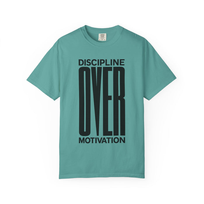 Discipline Over Motivation T-Shirt — Motivational Fitness Tee