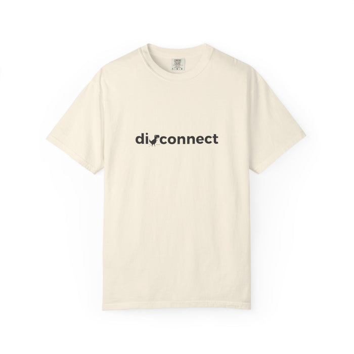 Disconnect Graphic T-Shirt — Minimalist Tech Logo Tee
