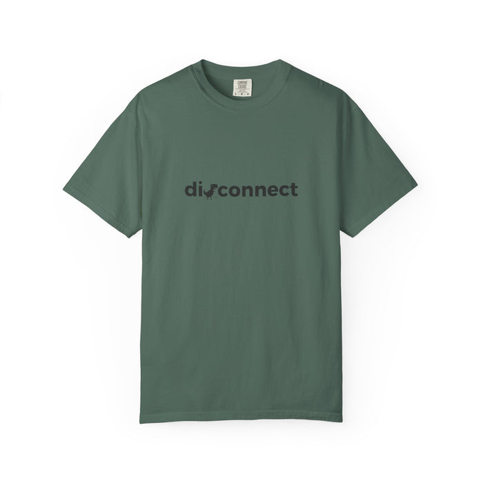 Disconnect Graphic T-Shirt — Minimalist Tech Logo Tee
