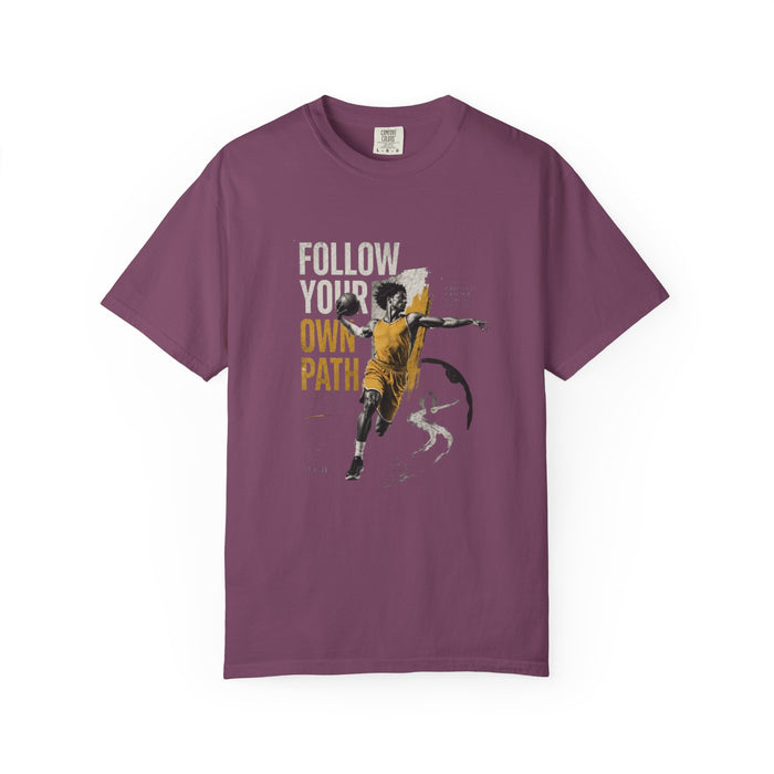 Follow Your Own Path T-Shirt — Inspirational Soccer Player Graphic Tee