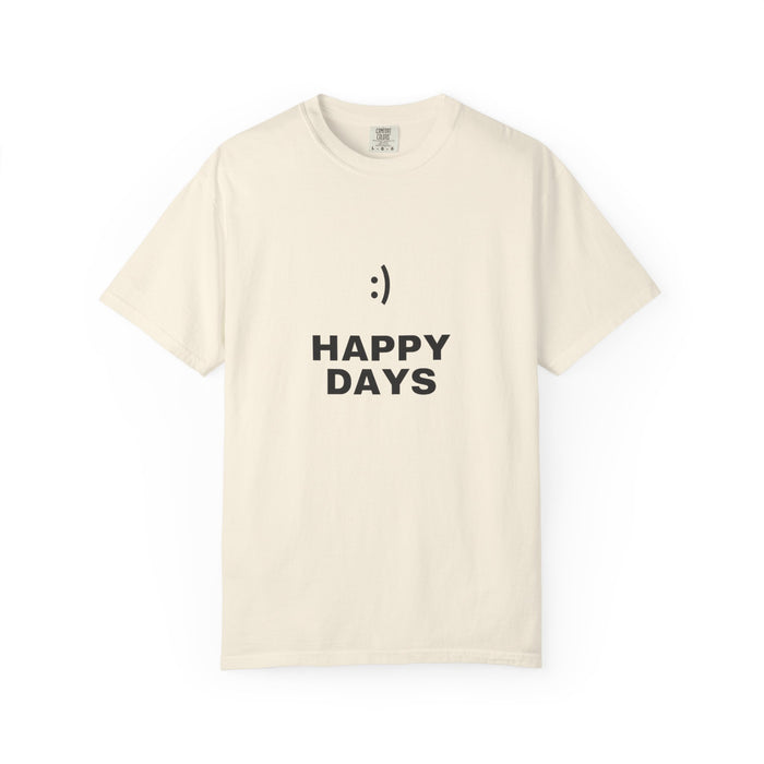 Happy Days T-Shirt — Minimal Smiley Graphic Tee