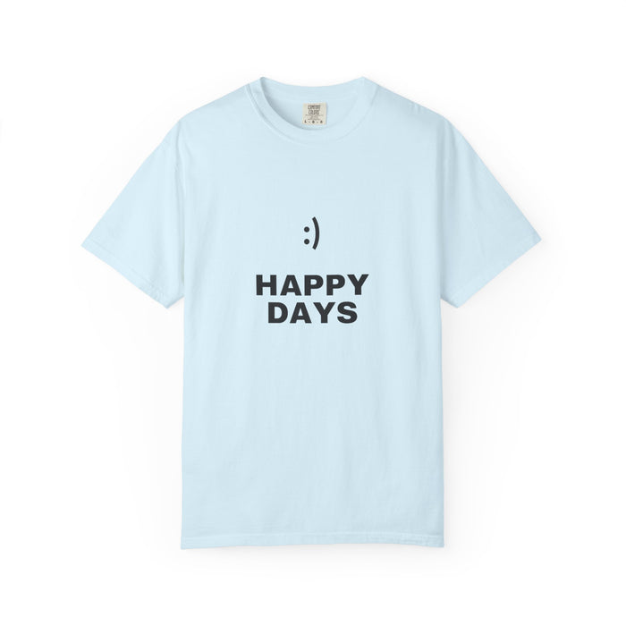 Happy Days T-Shirt — Minimal Smiley Graphic Tee