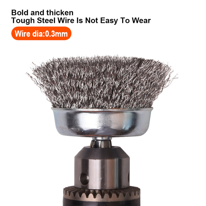 Harden Cup Wire Brush With NutSize100mm   x M14x2.0