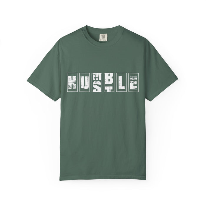 Hustle Block Letter T-Shirt — Vintage Graphic Tee with 'HUSTLE' Design