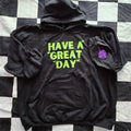 MISFIT - Have A Great Day Hoodie - Black Green/Purple - 5XL