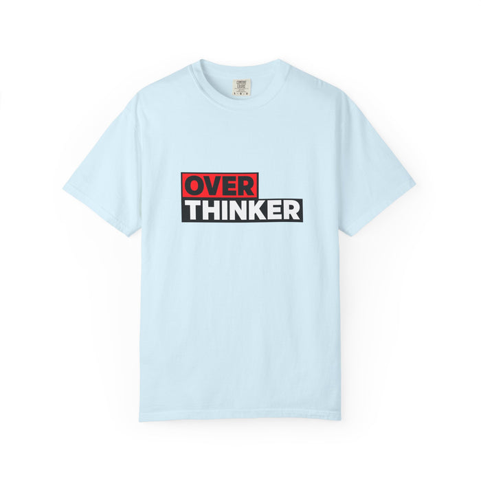 Overthinker Graphic T-Shirt — Bold Red & Black Text Tee