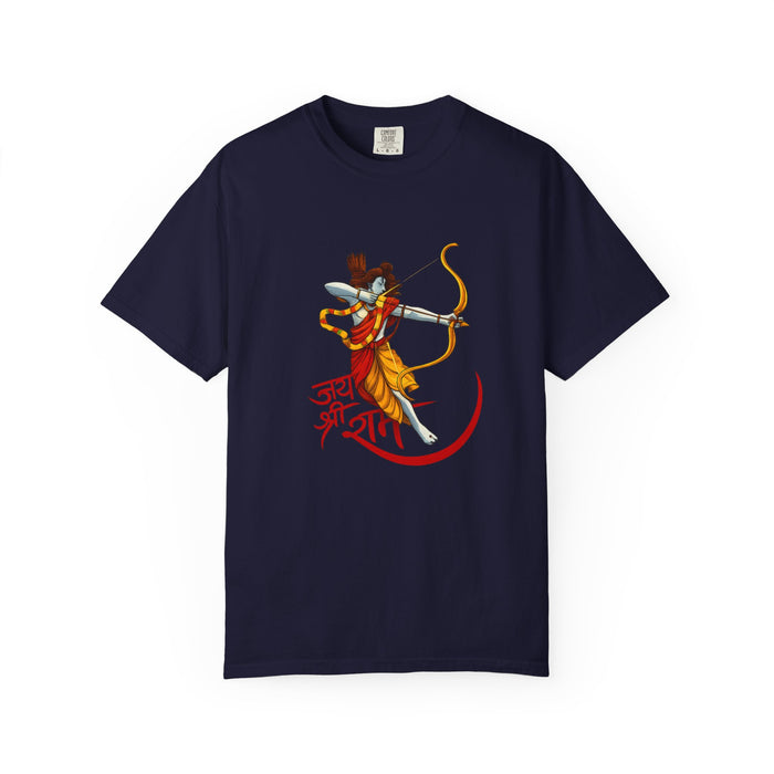 Ram Archer T-Shirt with ‘Jai Shri Ram’ Hindi Script — Hindu Festival & Devotional Tee