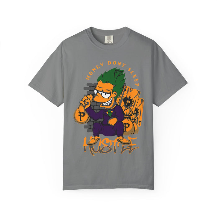 T-Shirt — 'Money Don’t Sleep' Cartoon Hustle Tee