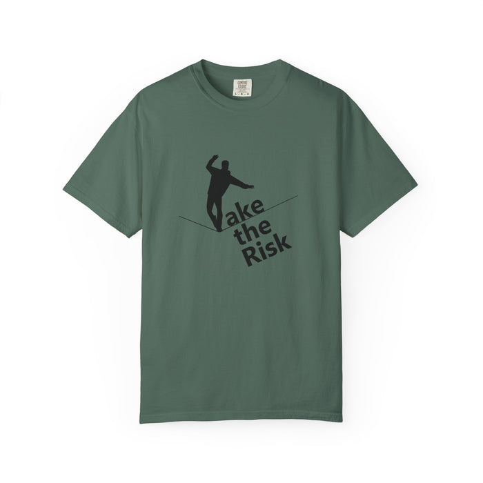 Take the Risk T-Shirt — Tightrope Silhouette Motivational Tee