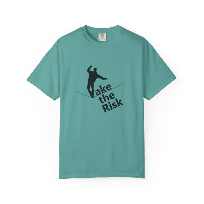 Take the Risk T-Shirt — Tightrope Silhouette Motivational Tee
