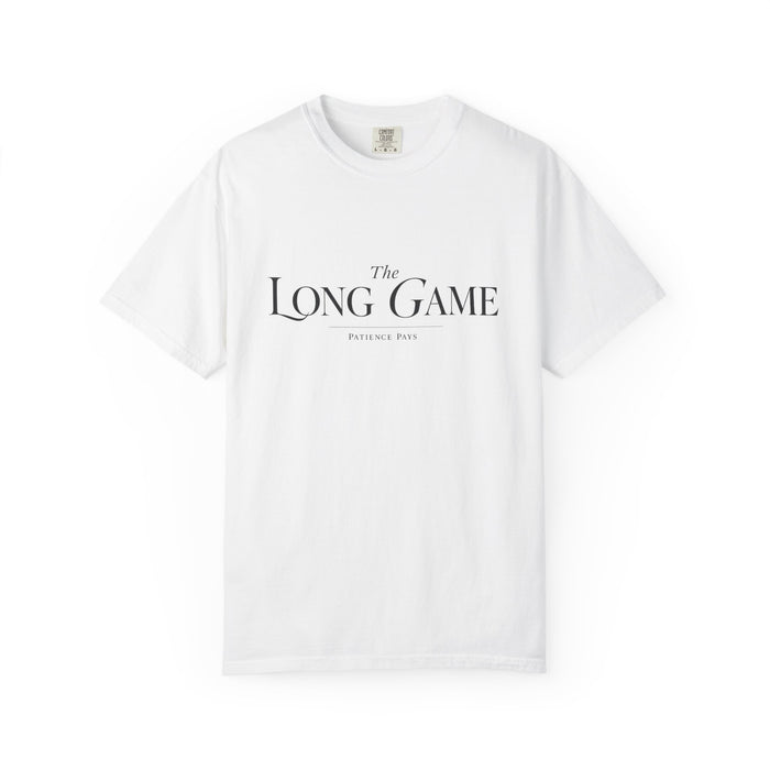 The Long Game T-Shirt — Minimalist Script Tee
