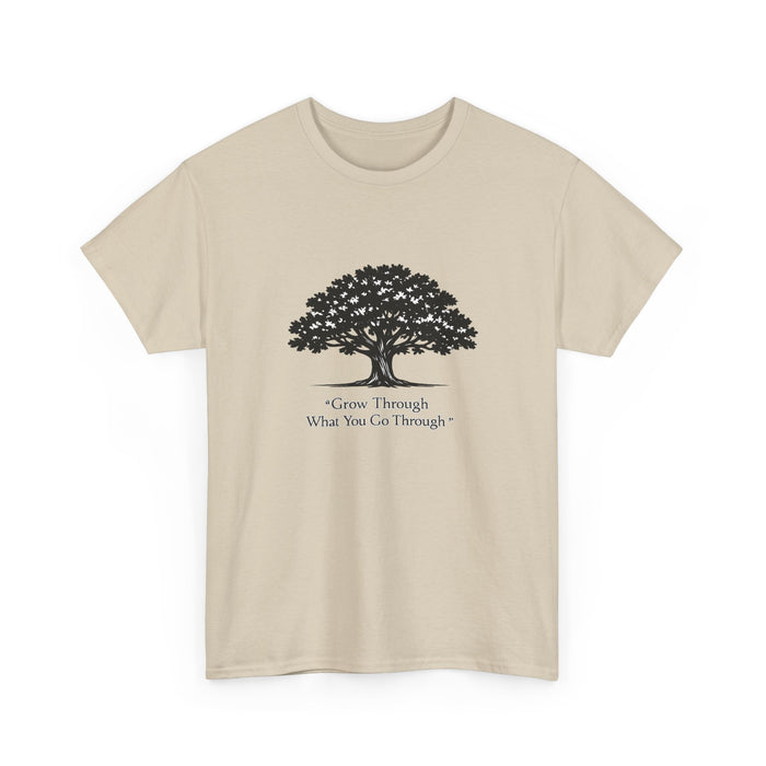 Tree of Growth T-Shirt — "Grow Through What You Go Through" Inspirational Tee