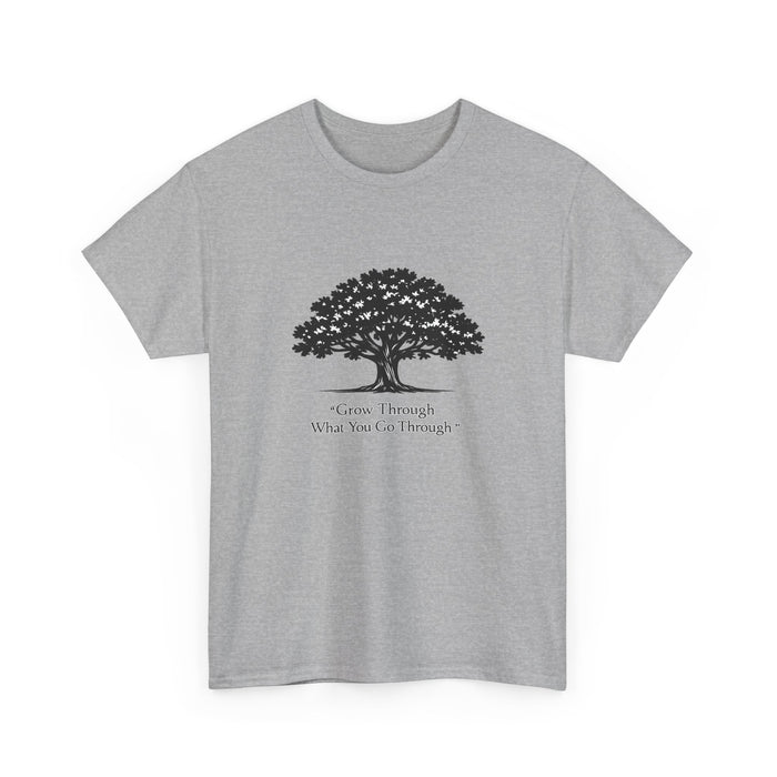 Tree of Growth T-Shirt — "Grow Through What You Go Through" Inspirational Tee