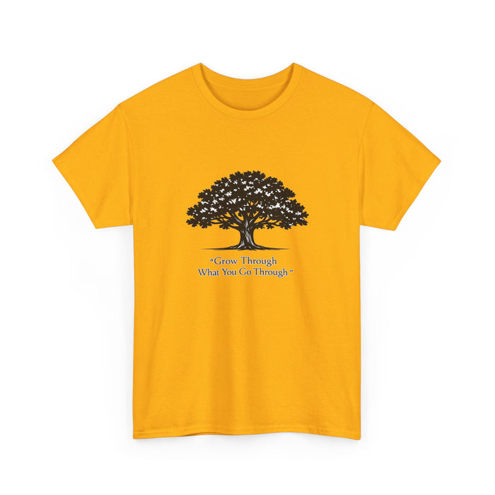 Tree of Growth T-Shirt — "Grow Through What You Go Through" Inspirational Tee