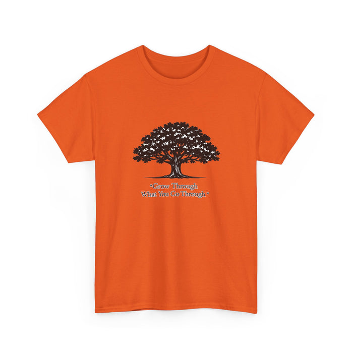 Tree of Growth T-Shirt — "Grow Through What You Go Through" Inspirational Tee