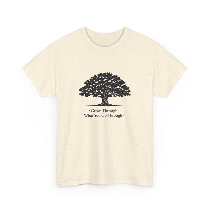 Tree of Growth T-Shirt — "Grow Through What You Go Through" Inspirational Tee