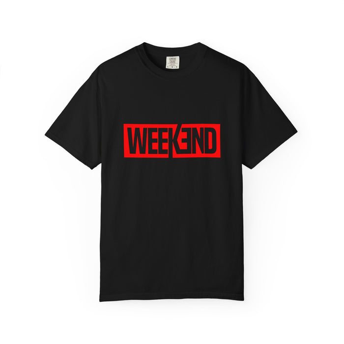 Weekend Box Logo T-Shirt — Retro Red Graphic Tee