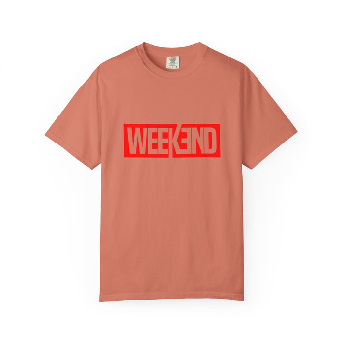 Weekend Box Logo T-Shirt — Retro Red Graphic Tee