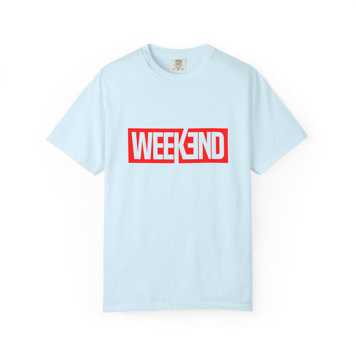 Weekend Box Logo T-Shirt — Retro Red Graphic Tee