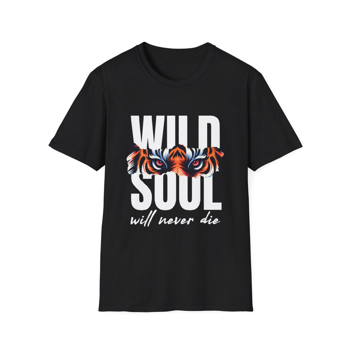 Wild Soul T-Shirt – "Wild Soul Will Never Die" Tiger Eyes Graphic Tee