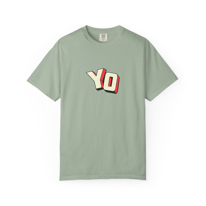 Yo Graphic T-Shirt — Retro 3D Lettering Tee