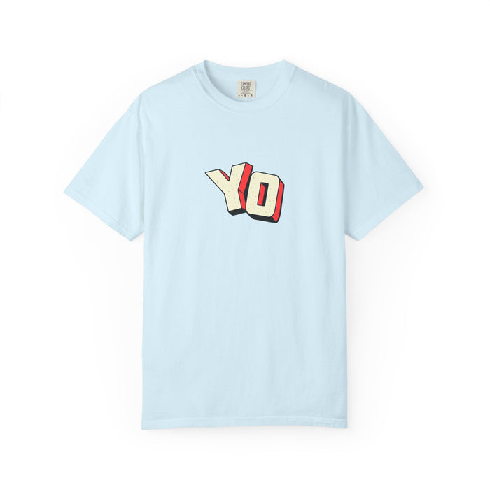 Yo Graphic T-Shirt — Retro 3D Lettering Tee